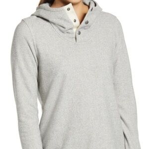 North Face Gray Button-Up Hoodie